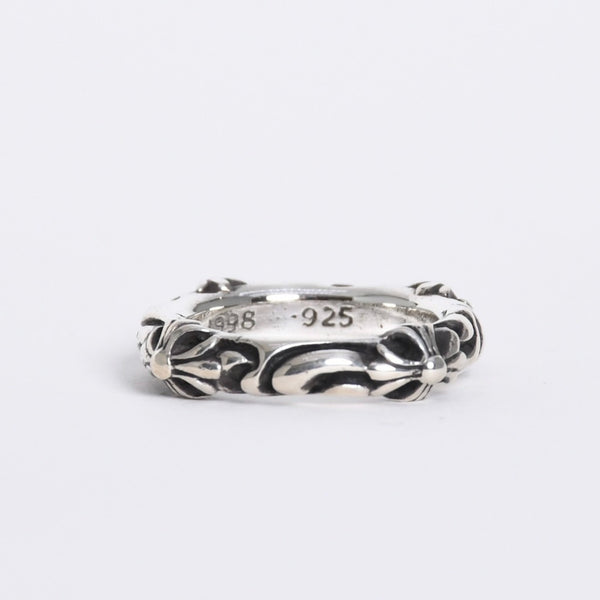 極美品 CHROME HEARTS クロムハーツ SBT BAND RING SBT バンドリング 指輪 重量約7.25g サイズ10.5号 シルバー925 中古 4a007931