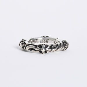 極美品 CHROME HEARTS クロムハーツ SBT BAND RING SBT バンドリング 指輪 重量約7.25g サイズ10.5号 シルバー925 中古 4a007931