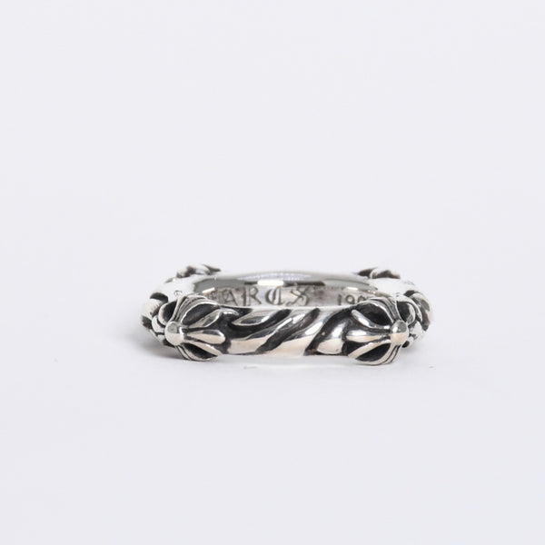 極美品 CHROME HEARTS クロムハーツ SBT BAND RING SBT バンドリング 指輪 重量約7.25g サイズ10.5号 シルバー925 中古 4a007931