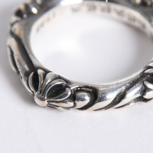 極美品 CHROME HEARTS クロムハーツ SBT BAND RING SBT バンドリング 指輪 重量約7.25g サイズ10.5号 シルバー925 中古 4a007931