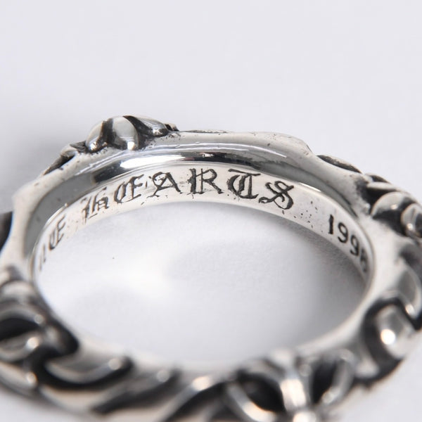極美品 CHROME HEARTS クロムハーツ SBT BAND RING SBT バンドリング 指輪 重量約7.25g サイズ10.5号 シルバー925 中古 4a007931