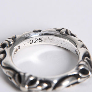 極美品 CHROME HEARTS クロムハーツ SBT BAND RING SBT バンドリング 指輪 重量約7.25g サイズ10.5号 シルバー925 中古 4a007931