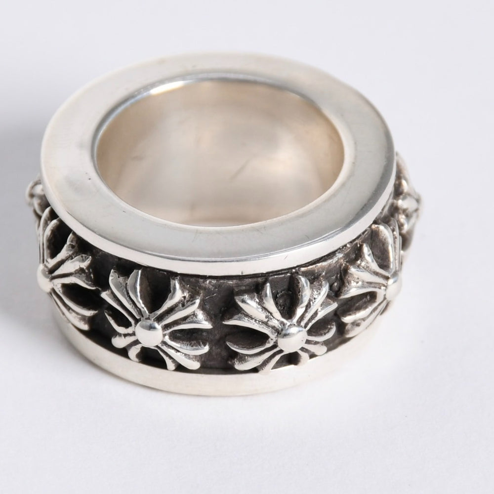 極美品 CHROME HEARTS クロムハーツ SPINNER CH PLUS スピナー CHプラス リング 重量約33.66g サイズ14号 シルバー925 中古 4a008231