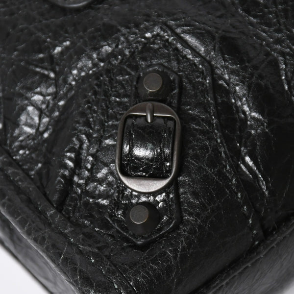 極美品 BALENCIAGA バレンシアガ Le City ル シティ ミニハンドバッグ 819671 ショルダーバッグ 2WAY ラムスキン ブラック 中古 4a008221