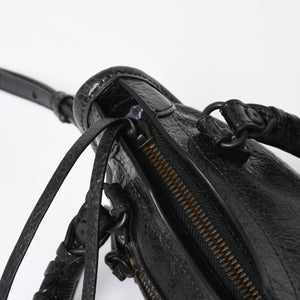 極美品 BALENCIAGA バレンシアガ Le City ル シティ ミニハンドバッグ 819671 ショルダーバッグ 2WAY ラムスキン ブラック 中古 4a008221