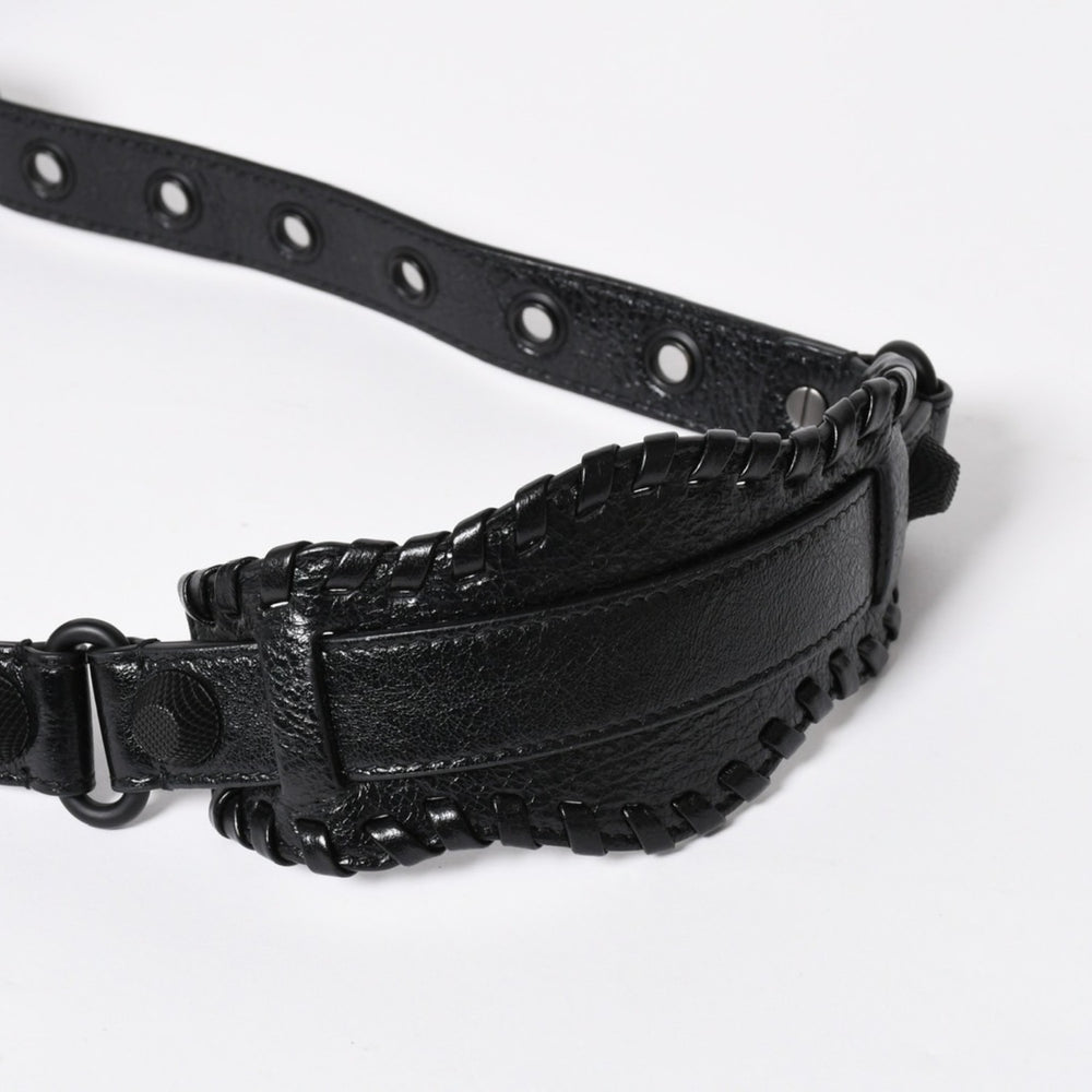 新品同様品 BALENCIAGA バレンシアガ Le Cagole ルカゴール ショルダーバッグ ブラック 671307 アリーナラムスキン 中古 4a008141