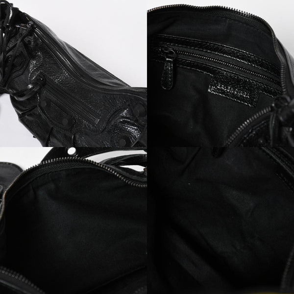 新品同様品 BALENCIAGA バレンシアガ Le Cagole ルカゴール ショルダーバッグ ブラック 671307 アリーナラムスキン 中古 4a008141