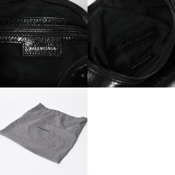 新品同様品 BALENCIAGA バレンシアガ Le Cagole ルカゴール ショルダーバッグ ブラック 671307 アリーナラムスキン 中古 4a008141