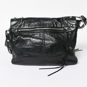 極美品 BALENCIAGA バレンシアガ ル カゴール ミディアム 719093 ショルダーバッグ バッグ ブラック シルバー金具 中古 4a008220