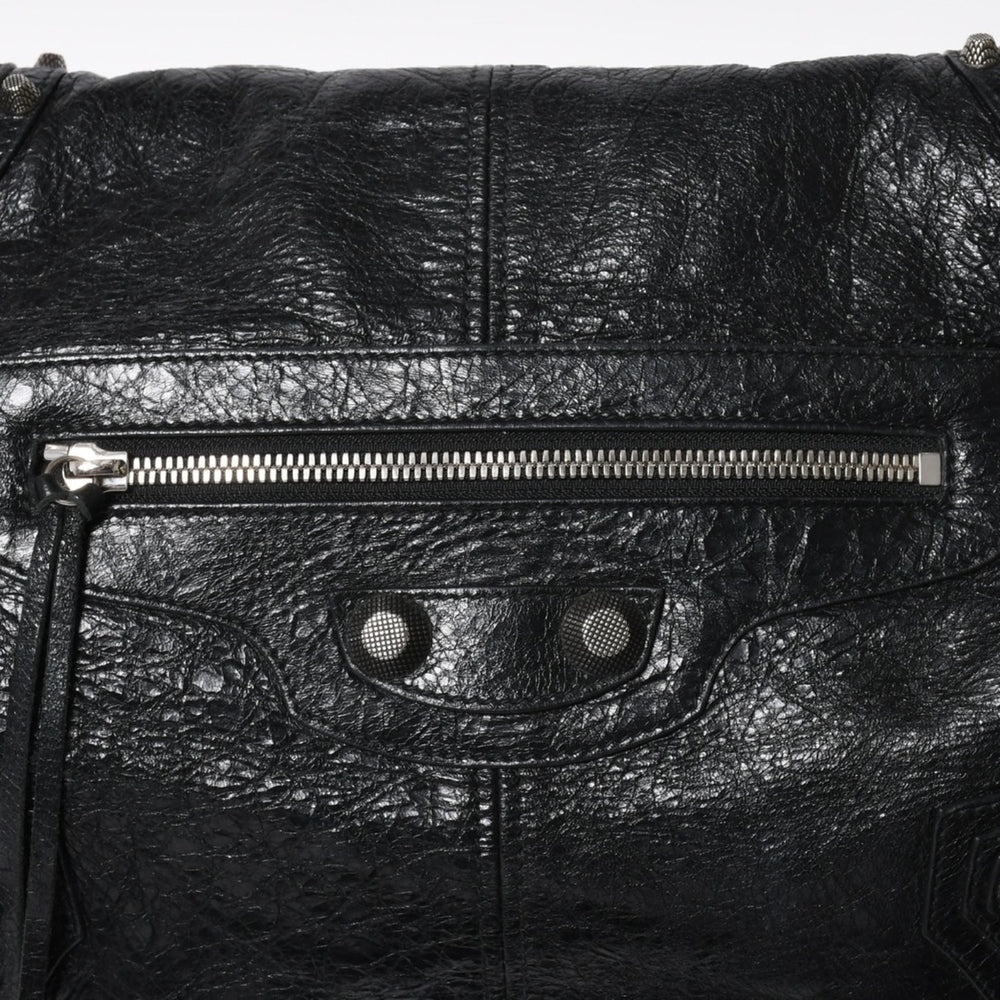 極美品 BALENCIAGA バレンシアガ ル カゴール ミディアム 719093 ショルダーバッグ バッグ ブラック シルバー金具 中古 4a008220