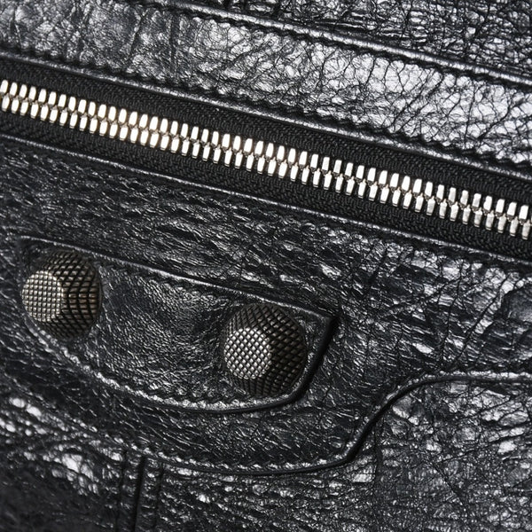 極美品 BALENCIAGA バレンシアガ ル カゴール ミディアム 719093 ショルダーバッグ バッグ ブラック シルバー金具 中古 4a008220