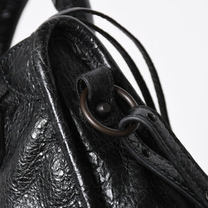 極美品 BALENCIAGA バレンシアガ Le City ル シティ ミニハンドバッグ 819671 ショルダーバッグ 2WAY ラムスキン ブラック 中古 4a008221