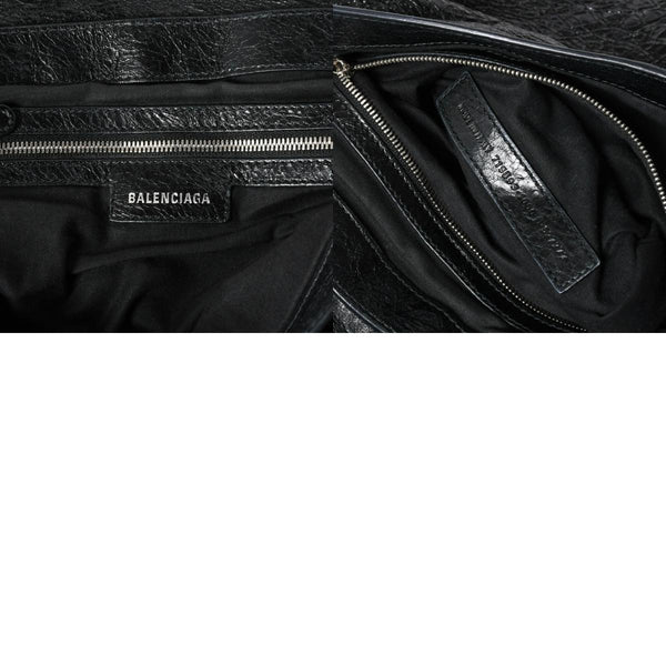 極美品 BALENCIAGA バレンシアガ ル カゴール ミディアム 719093 ショルダーバッグ バッグ ブラック シルバー金具 中古 4a008220