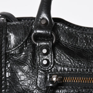 極美品 BALENCIAGA バレンシアガ Le City ル シティ ミニハンドバッグ 819671 ショルダーバッグ 2WAY ラムスキン ブラック 中古 4a008221