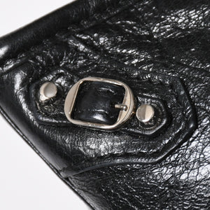極美品 BALENCIAGA バレンシアガ Le City Mini ル・シティ ミニ 2WAY ハンドバッグ ショルダーバッグ 505555 ブラック シルバー金具 中古 4a008278