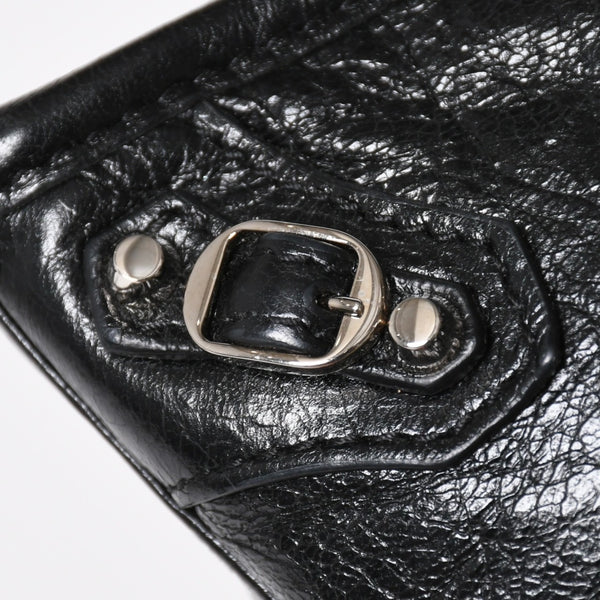 極美品 BALENCIAGA バレンシアガ Le City Mini ル・シティ ミニ 2WAY ハンドバッグ ショルダーバッグ 505555 ブラック シルバー金具 中古 4a008278