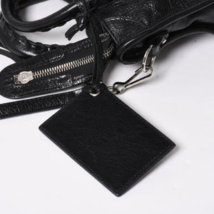 極美品 BALENCIAGA バレンシアガ Le City Mini ル・シティ ミニ 2WAY ハンドバッグ ショルダーバッグ 505555 ブラック シルバー金具 中古 4a008278