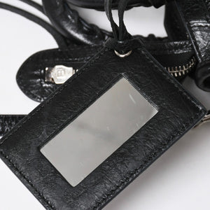 極美品 BALENCIAGA バレンシアガ Le City Mini ル・シティ ミニ 2WAY ハンドバッグ ショルダーバッグ 505555 ブラック シルバー金具 中古 4a008278