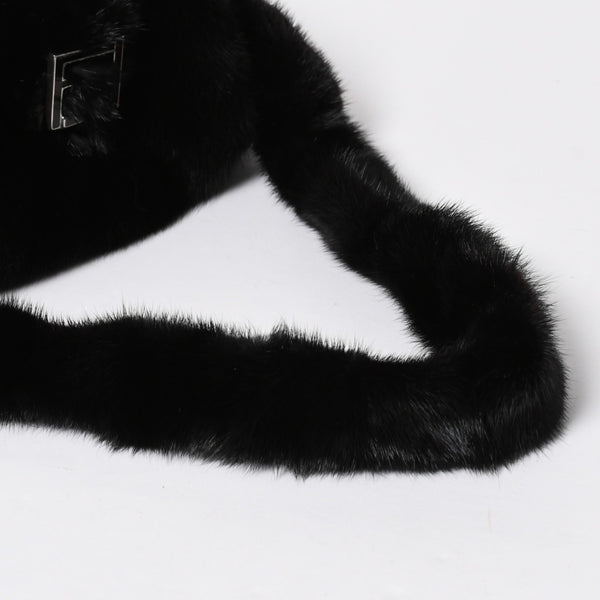 新品同様品 FENDI フェンディ ショルダーバッグ バッグ ファー ブラック ブラウン ホワイト 8BH250-D7E 中古 4a008222