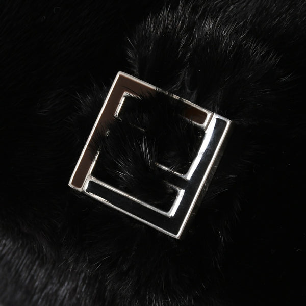 新品同様品 FENDI フェンディ ショルダーバッグ バッグ ファー ブラック ブラウン ホワイト 8BH250-D7E 中古 4a008222