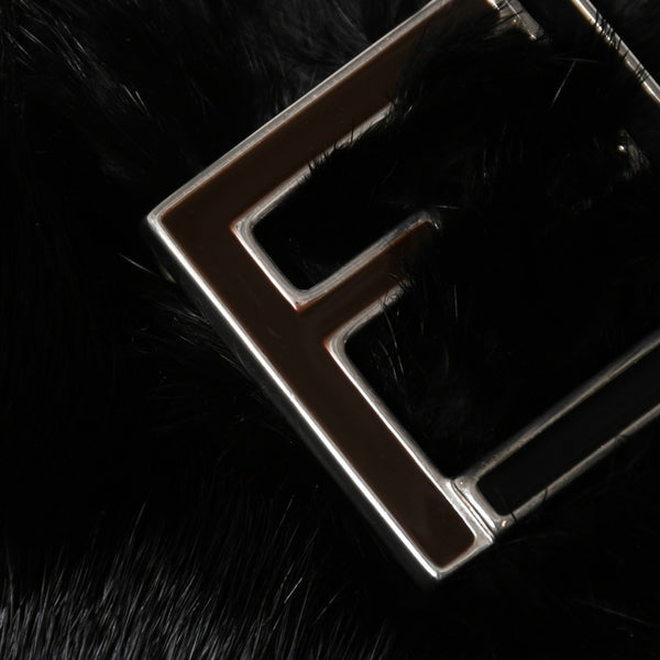 新品同様品 FENDI フェンディ ショルダーバッグ バッグ ファー ブラック ブラウン ホワイト 8BH250-D7E 中古 4a008222