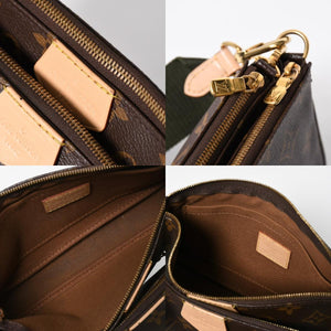 極美品 LOUIS VUITTON ルイヴィトン モノグラム ミュルティポシェット アクセソワール カーキ ショルダーバッグ M44813 中古 4a007860