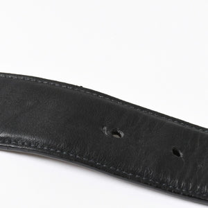 CHROME HEARTS クロムハーツ クロスパッチ ベルトストラップ サイズ32 レザー シルバー925 ブラック 美品 中古 4a008227