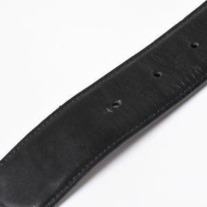CHROME HEARTS クロムハーツ クロスパッチ ベルトストラップ サイズ32 レザー シルバー925 ブラック 美品 中古 4a008227