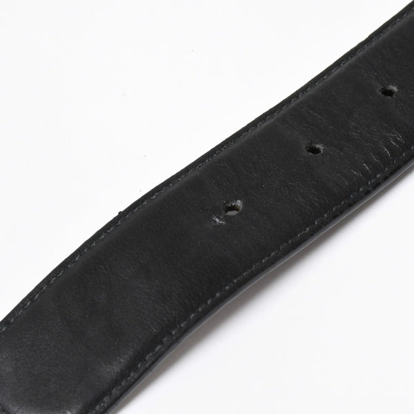 CHROME HEARTS クロムハーツ クロスパッチ ベルトストラップ サイズ32 レザー シルバー925 ブラック 美品 中古 4a008227