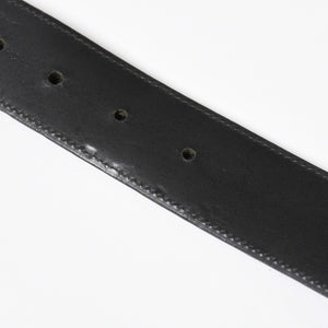 CHROME HEARTS クロムハーツ クロスパッチ ベルトストラップ サイズ32 レザー シルバー925 ブラック 美品 中古 4a008227