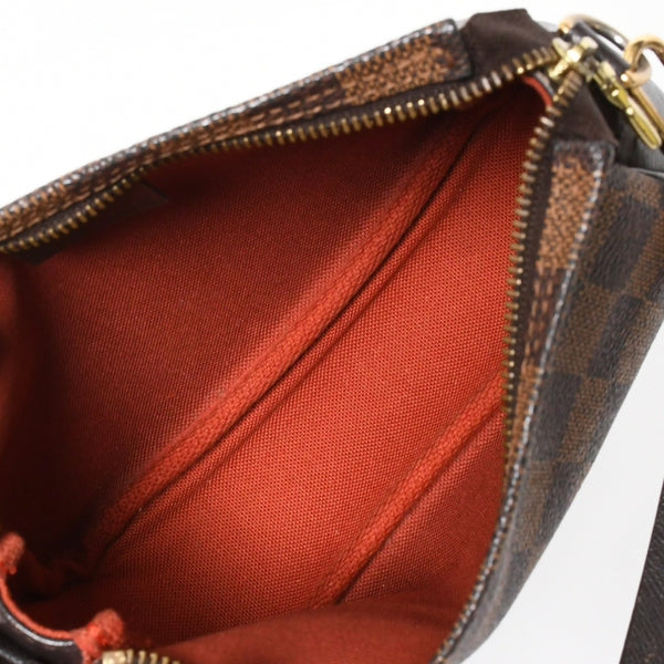 極美品 LOUIS VUITTON ルイヴィトン トゥルースメイクアップポーチ ハンドバッグ N51982 ダミエキャンバス ブラウン ゴールド金具 中古 4a007881