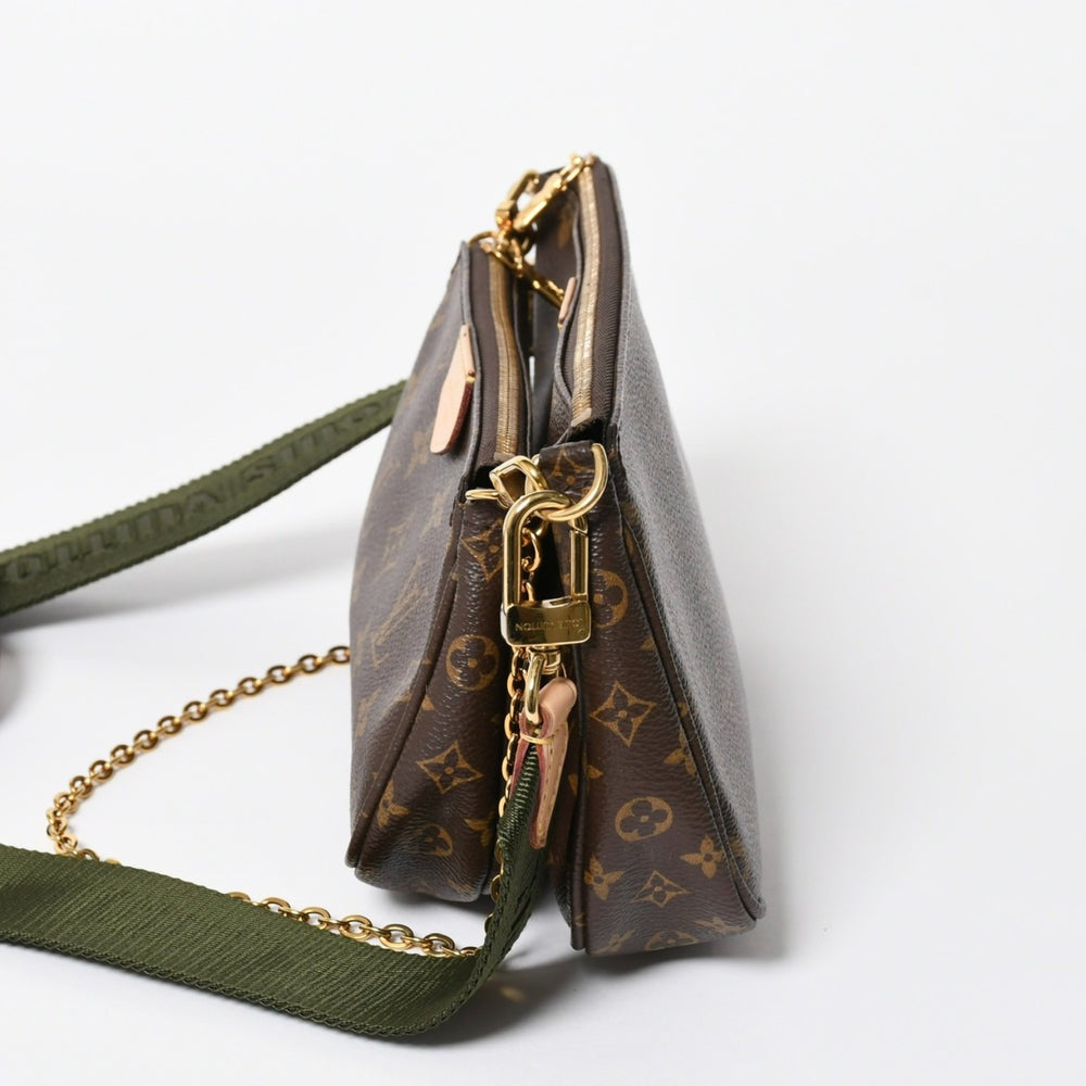 Very Good Condition LOUIS VUITTON Monogram Multi Pochette Accessory Soir Khaki Shoulder Bag M44813 Used 4a007860