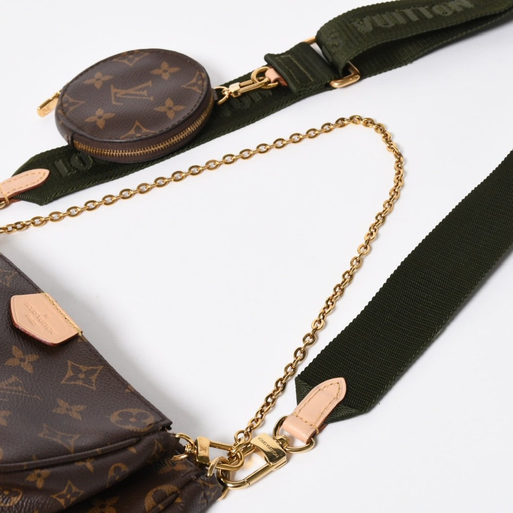 Very Good Condition LOUIS VUITTON Monogram Multi Pochette Accessory Soir Khaki Shoulder Bag M44813 Used 4a007860
