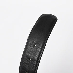 CHROME HEARTS クロムハーツ クロスパッチ ベルトストラップ サイズ32 レザー シルバー925 ブラック 美品 中古 4a008227