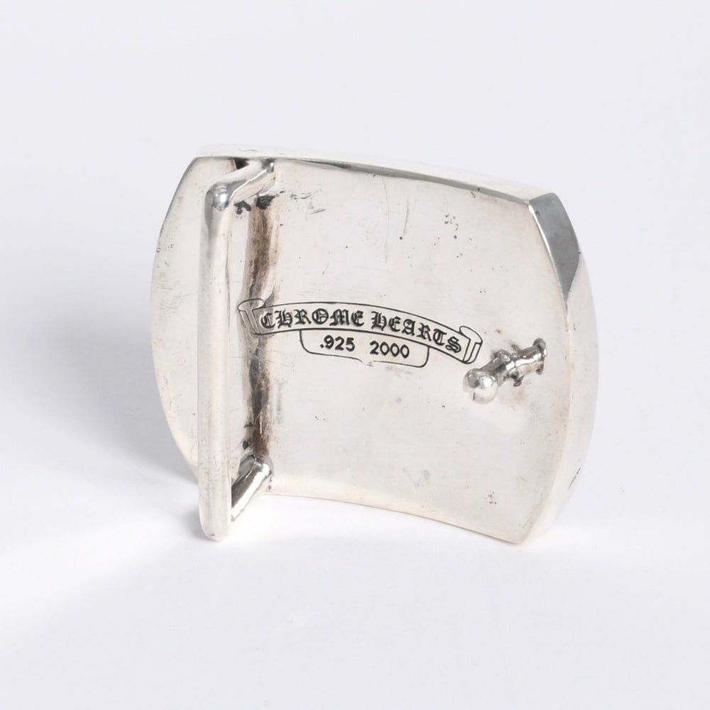 極美品 CHROME HEARTS クロムハーツ BUCKLE MILITARY CH ミリタリーバックル CHロゴ 重量約116.91g 2000/.925刻印 シルバー925 中古 4a008229