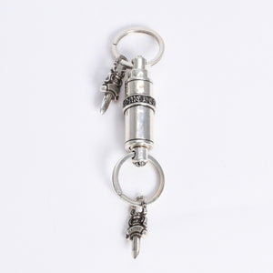極美品 CHROME HEARTS クロムハーツ KEYRING VALET バレット キーリング キーチャーム 重量約85.08g ダガー シルバー925 中古 4a008233