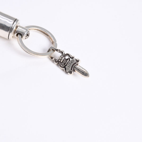 極美品 CHROME HEARTS クロムハーツ KEYRING VALET バレット キーリング キーチャーム 重量約85.08g ダガー シルバー925 中古 4a008233