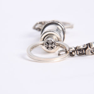極美品 CHROME HEARTS クロムハーツ KEYRING VALET バレット キーリング キーチャーム 重量約85.08g ダガー シルバー925 中古 4a008233