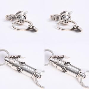 極美品 CHROME HEARTS クロムハーツ KEYRING VALET バレット キーリング キーチャーム 重量約85.08g ダガー シルバー925 中古 4a008233