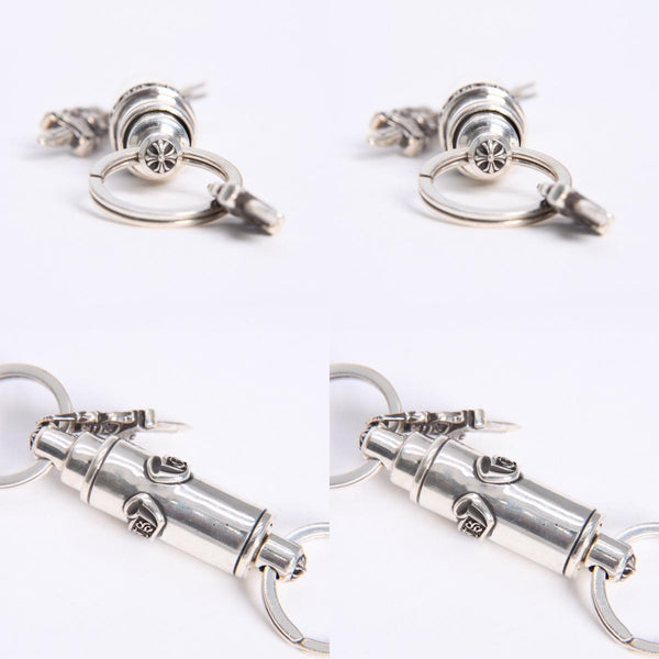 極美品 CHROME HEARTS クロムハーツ KEYRING VALET バレット キーリング キーチャーム 重量約85.08g ダガー シルバー925 中古 4a008233