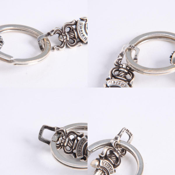 極美品 CHROME HEARTS クロムハーツ KEYRING VALET バレット キーリング キーチャーム 重量約85.08g ダガー シルバー925 中古 4a008233