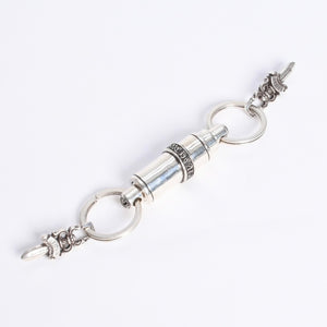 極美品 CHROME HEARTS クロムハーツ KEYRING VALET バレット キーリング キーチャーム 重量約85.08g ダガー シルバー925 中古 4a008233