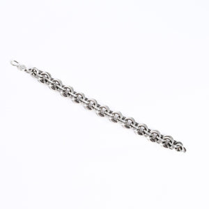 極美品 CHROME HEARTS クロムハーツ BRACELET DOUBLE B RING ダブルBリング ブレスレット 重量約78.57g 全長約23cm シルバー925 中古 4a008136