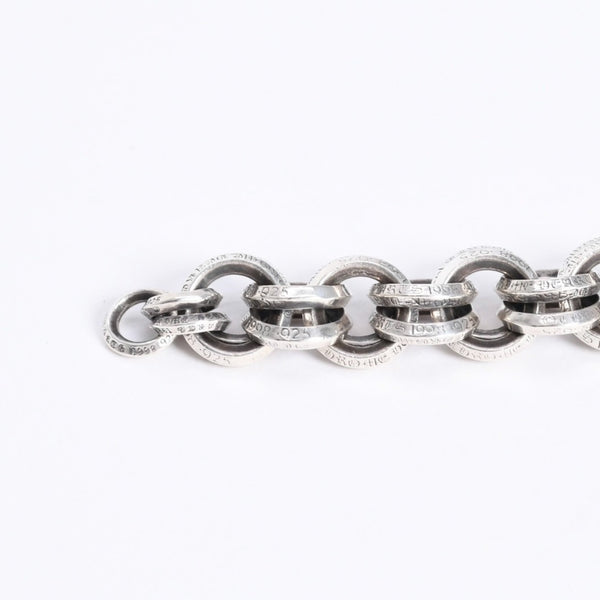 極美品 CHROME HEARTS クロムハーツ BRACELET DOUBLE B RING ダブルBリング ブレスレット 重量約78.57g 全長約23cm シルバー925 中古 4a008136