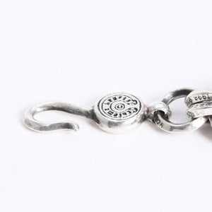 極美品 CHROME HEARTS クロムハーツ BRACELET DOUBLE B RING ダブルBリング ブレスレット 重量約78.57g 全長約23cm シルバー925 中古 4a008136