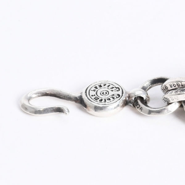 極美品 CHROME HEARTS クロムハーツ BRACELET DOUBLE B RING ダブルBリング ブレスレット 重量約78.57g 全長約23cm シルバー925 中古 4a008136
