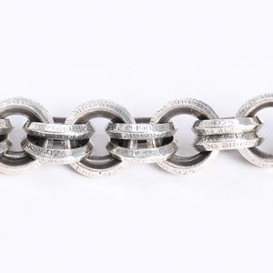 極美品 CHROME HEARTS クロムハーツ BRACELET DOUBLE B RING ダブルBリング ブレスレット 重量約78.57g 全長約23cm シルバー925 中古 4a008136