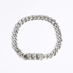 極美品 CHROME HEARTS クロムハーツ MINI ID FOTI フォティ デルフィーノ ミニID ブレスレット 重量約29.62g 31リンク シルバー925 中古 4a008209