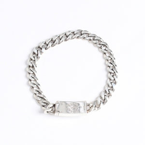 極美品 CHROME HEARTS クロムハーツ MINI ID FOTI フォティ デルフィーノ ミニID ブレスレット 重量約29.62g 31リンク シルバー925 中古 4a008209