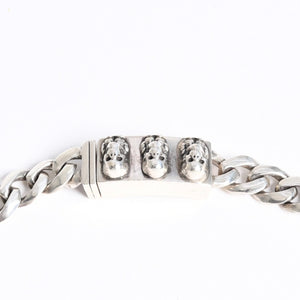 極美品 CHROME HEARTS クロムハーツ MINI ID FOTI フォティ デルフィーノ ミニID ブレスレット 重量約29.62g 31リンク シルバー925 中古 4a008209
